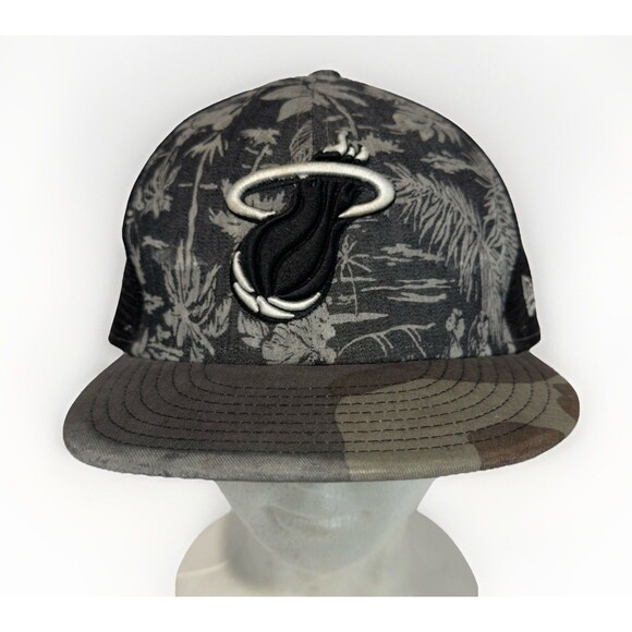 Miami Heat New Era 9Fifty Hardwood Classics NBA Adjustable Camo Snapback Hat - Picture 1 of 8
